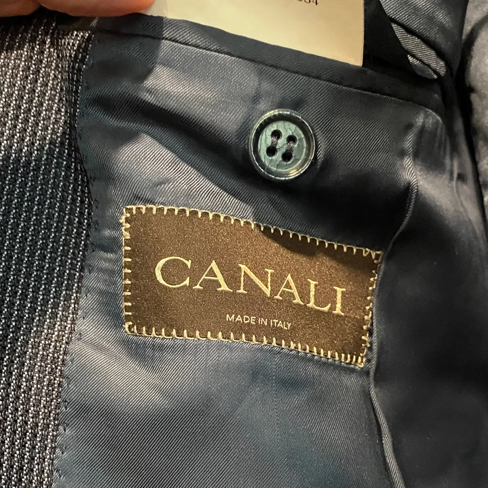 Canali Luxury Blue Men's Blazer - Picture 2 of 7